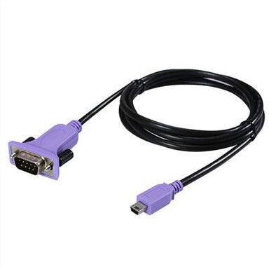 Mini USB 5pinový samec do DB9 samec kábel